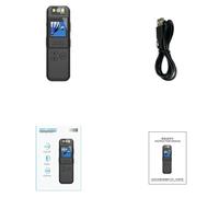 iFutniew Videocamera portatile HD a infrarossi per visione notturna micro-tipo di registrazione delle forze dell'ordine con scheda 32G nera