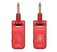 iFutniew WS-3 UHF Trasmettitore per Chitarra Ricevitore 4 Canali Sistema di Chitarra Wireless Ricaricabile Integrato per Chitarra Elettr