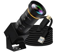 IFWATER Fotocamera HDMI 4K 60fps Webcam ad alta velocità USB3.0 HDMI Uscita simultanea PC Camera 5-50mm 10X Messa a fuoco manuale Obiettivo Close up Fotocamera per Computer Microscopio Telescopio