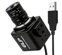 IFWATER Telecamera USB HD da 16 MP, zoom ottico manuale da 2,8-12 mm, obiettivo CS con zoom ottico 4X, alta risoluzione per Lightburn, OpenCV, Live Streaming e microscopio USB, Plug & Play per Windows
