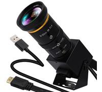 IFWATER Webcam USB HDMI Telecamera 4K Uscita simultanea Videoconferenza Obiettivo Zoom ottico 10X Close up Computer Web Cam per Webcast Ispezione Industriale Istruzione Formazione Camera