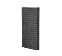 IG Acoustics AcousticBalance 206 - Assorbitore acustico a banda larga, 100 x 50 x 6 cm, assorbitore acustico, pannello acustico, tenda da soffitto (nero effetto pelle)