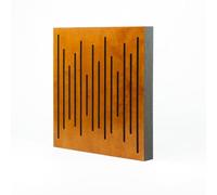 IG Acoustics - Pannello ibrido Nexus - Pannello acustico autoadesivo 50 x 50 cm - Assorbitore e diffusore in schiuma acustica - Elemento acustico (teak)