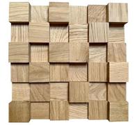 IG Acoustics - Set di 10 diffusori acustici 2D 500, 30 x 30 cm, diffusore acustico, pannello da parete in legno, pannello acustico (faggio)