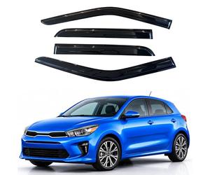 IG - Visiera per finestrino per Kia Rio 2018-2023 Hatchback, parapioggia con nastro adesivo extra resistente per la ventilazione laterale del sole, deflettore per finestra stile Mugen, 2018 2019 2020