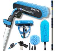 IGAD Pole Kit di Lavaggio da 6m: Spazzola Alimentata ad Acqua, Distributore di Sapone e Rubinetto per Tubo Flessibile