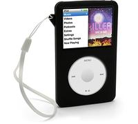 igadgitz U0258 Nero Custodia Silicone Compatibile con Apple iPod Classic 80GB, 120GB & 6th Gen 160gb (Modello con profondità di 10,5 mm), Con Protettore Schermo & Clip cintura