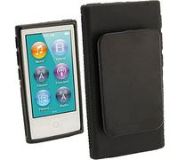 iGadgitz U2064 Custodia TPU Gel Case Cover Rigida per Clip Integrata e Proteggi Schermo Compatibile con Apple iPod Nano 7 ° Gen - Nero
