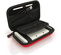 iGadgitz U3610 - Custodia Rigida EVA Compatibile con Nintendo 3DS XL & 2DS XL 2017 - Rosso