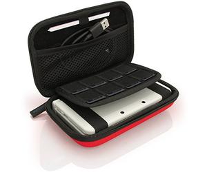iGadgitz U3610 - Custodia Rigida EVA Compatibile con Nintendo 3DS XL & 2DS XL 2017 - Rosso