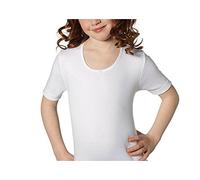 IGAM Confezione da 2 Canottiera Bambina Girocollo Mezza Manica in Cotone Interlock - Linea BIMBISSIMI Colore Bianco. Capo Realizzato in mordibo Cotone Caldo