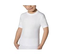 IGAM Confezione da 2 Canottiera Bambino Girocollo Mezza Manica in Cotone Interlock - Linea BIMBISSIMI Colore Bianco. Capo Realizzato in mordibo Cotone Caldo TG9