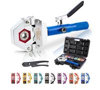 iGeelee Pinza crimpatrice idraulica AC per raccordi per tubi spinati e perline | Set di 7 matrici per riparazione aria condizionata | IG-71500