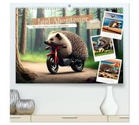 Igel-Abenteuer (hochwertiger Premium Wandkalender 2026 DIN A2 quer), Kunstdruck in Hochglanz: Lustiger Kalender mit stacheligen Gesellen