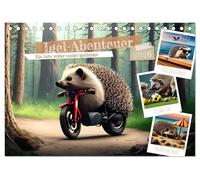 Igel-Abenteuer (Tischkalender 2026 DIN A5 quer), CALVENDO Monatskalender: Lustiger Kalender mit stacheligen Gesellen