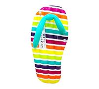 IGGI CKB Ltd Ciabatte gonfiabili giganti da 1,5 m, per Piscina, Letto ad Aria, Giocattolo ad Acqua, Multicolore - Stripe