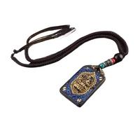 IGGLL Collana con marchio Thangkafo, pendenti portafortuna, moda vintage antica Nepal Thangka Buddha statua dio elefante ciondolo collana esotica for uomini e donne maglione catena(Style16)