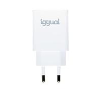 iggual - Caricatore Cellulare Rapido da Parete | Ingresso PD tipo C (30W) | Compatibile con Tutti i Dispositivi Mobili - Colore Bianco