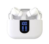 iggual - Cuffie wireless Bluetooth 5.3 con microfono, cancellazione del rumore e controllo tattile - Include custodia di ricarica di tipo C con schermo (bianco)