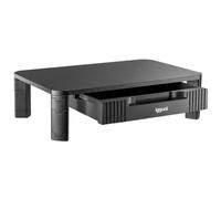 iggual - Sollevatore monitor con cassetto, supporto portatile e regolabile per scrivania, 2 altezze (10-13 cm), superficie 48 x 30 cm, antiscivolo, fino a 20 kg