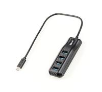 IGGUAL HUB TIPO C X 4 PUERTOS USB 3.1 CARBON