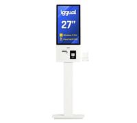 iggual Kiosco TPV Autoservice 27" FHD- Windows 11 Pro - Intel Core i5 12450H, 8GB /256GB SSD, Display LED 9:16 Verticale Touch Capacitivo, Stampante Tickets, Lettore QR 1D/2D, NFC, WiFi, Bluetooth
