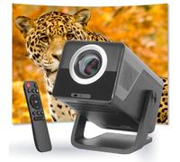 iggual Mini proiettore 4K 1080p Pro 800 ANSI, Android 14, Autofocus, Correzione automatica, WiFi 6, Bluetooth 5.4, Proiezione 40"-150", Pivotante 180° - Modello MP1080p Pro- Nero