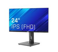 iggual - Monitor girevole 24" Schermo IPS LED Pivotante - Risoluzione Full HD 100 Hz. - Formato 16:9, regolabile in altezza. Rotazione di 45° / rotazione di 90° e inclinazione di 15° a +20°