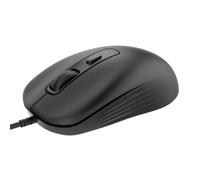 iggual OFFICE-ESSENTIAL-4D - Mouse ottico ergonomico ambidestro con 4 pulsanti, cavo da 1,5 m, Plug & Play, compatibile con Windows Mac Linux Android - Nero
