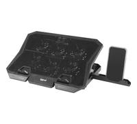 ioggual - frigorifero portatile fino a 17". - 6 ventola(rotella di controllo), 7 gradi inclinazione e 2 porte USB. Supporto per cellulare incluso - Ventola computer silenziosa - Antiscivolo