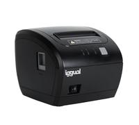 iggual Stampante termica per biglietti TP7001-1S - Connessione USB, RS 232+ RJ11, Windows, Android e iOS, emulazione ESC/POS + Imp. Comuni, rotoli 57-80 mm, velocità 230 mm/s. 18,9 x 14,5 x 14,0 cm.