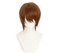 IGHSNZUH Costume Cosplay Death Note Light Yagami Vestito Uniforme Scolastico for la Festa di Halloween(Light Yagami Wig,One Size)