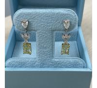 Igi 3.16 TCW Intensi Giallo Splendente Laboratrio Grown Diamante Orecchini 14k