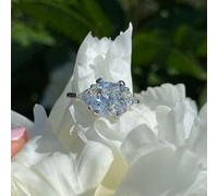 Igi Certificato 3.67 TCW (3.01C) Laboratrio Grown Cuscino Quadrato Diamante Ring