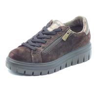 IGI&Co 2148922 Scam Super T.Moro Sneakers con Zeppa per Donna in camoscio con Lampo e Lacci