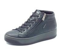 IGI&Co 2169700 Capra Met Nero Sneakers con Zeppa per Donna in Pelle con Lampo e Lacci