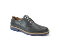 IGI&CO 7606111 blu scarpe uomo derby sportive eleganti lacci pelle stampa forata