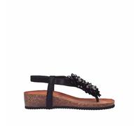 Igi&Co D.ANTIBES, Sandali con Zeppa Donna, Nero, 39 EU