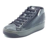 IGI&Co 8670044 Capra Met Nero Sneakers con Zeppa Bassa per Donna in Pelle con Lampo e Lacci (Taglia 36)