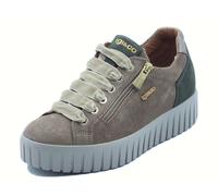 Igi&Co 8680144 Scam Fango Sneakers con zeppa per Donna in camoscio con lampo e l