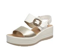 Igi & Co Clea - Sandali In Pelle Con Zeppa Platino - Donna Scarpe Sandali Zeppa