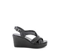 Igi&Co D.Agata, Sandali con Zeppa Donna, Nero, 37 EU