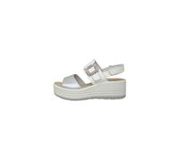 Igi&Co D.CLEA, Sandali con Zeppa Donna, Argento-Bianco, 38 EU