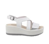 Igi&Co D.CLEA, Sandali con Zeppa Donna, Bianco-Argento, 38 EU
