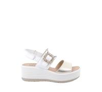 Igi&Co D.CLEA, Sandali con Zeppa Donna, Platino-Bianco, 41 EU