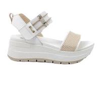 Igi&Co D.Sirena, Sandali con Zeppa Donna, Bianco-PLATINO, 41 EU