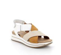IGI&CO SANDALI CON ZEPPA DA DONNA 7675522 BIANCO GIALLO STRAPPO DAL 35 AL 40
