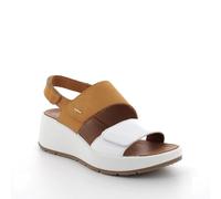 IGI&CO SANDALI CON ZEPPA DONNA 7666533 BIANCO GIALLO OCRA STRAPPO DAL 36 AL 41