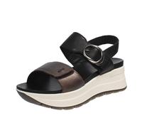 Igi & Co Sirena - Sandali In Pelle Con Zeppa Nero - Taglia 38 [23.5cm] Scarpe