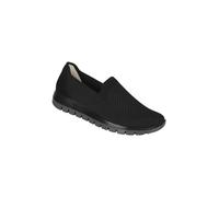 IGI&Co Sneakers donna slip on in maglia con plantare in pelle e zeppa - nero